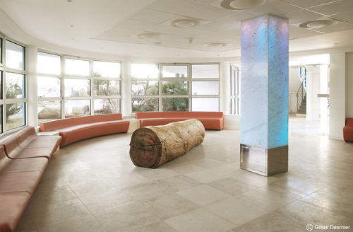 Dekorplatte für Wand - TRANSLUCENT MARBLE : CARRARA MARBLE - BROCATELLE - hintergrundbeleuchtet / Naturstein / glatt