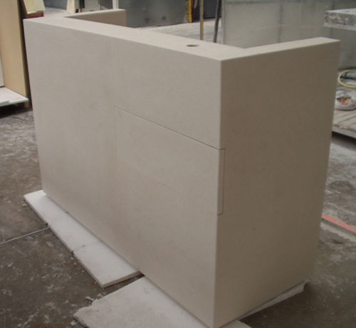 Naturstein-Empfangstheke - TRADITIONAL STONE : CAPRI STONE - BROCATELLE