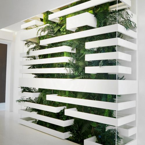 Stabilisierte Wandbegrünung - RELIEF - deco-vegetale - modulare Platte / für den Innenraum