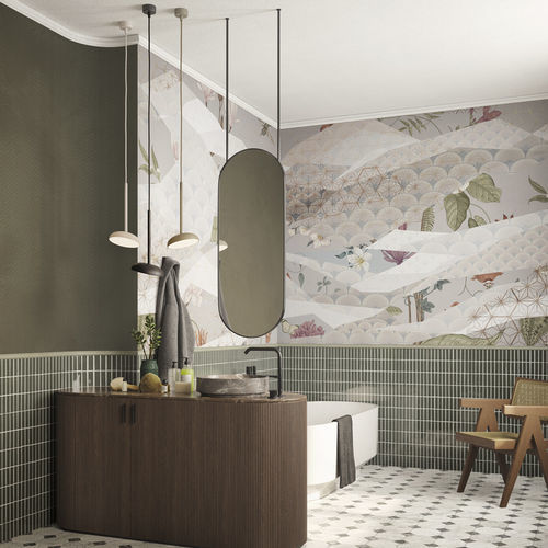 Moderne Tapete - Oman - Inkiostro Bianco - aus Tela® / Glasfaser / Vinyl