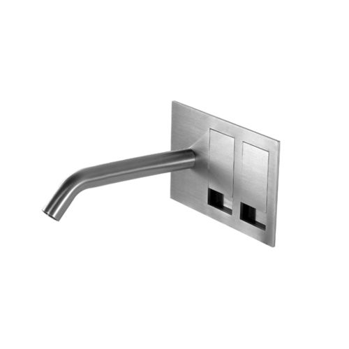 Einhebelmischer für Waschtisch - TOK032 - Linki - wandmontiert / Metall / für Badezimmer