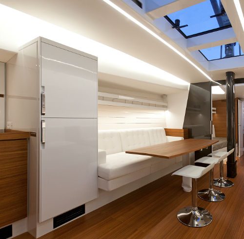 Kühl-Gefrierkombination / mit Doppeltür - MILIUS YACHT - Frigonautica srl - für Boot / freistehend / mit Gefrierschrank oben