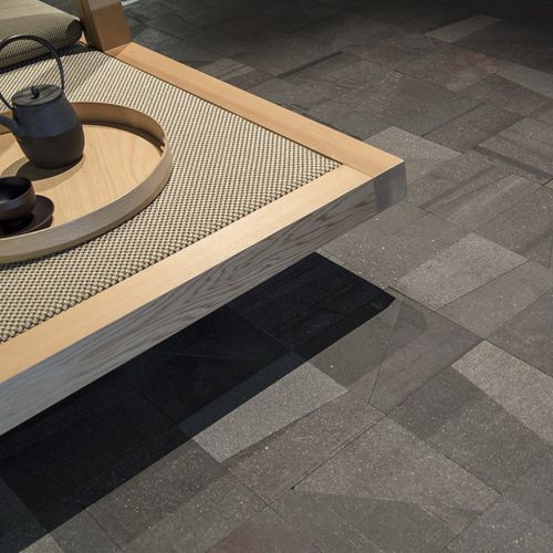 Lavaoptikfliesen - ORIGAMI - Nero Sicilia - matt / für den Innenraum / Boden