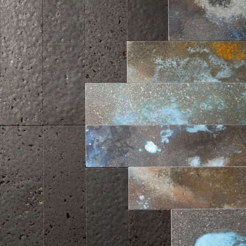Lavaoptik-Mosaikfliese - NEXT - Nero Sicilia - für den Innenraum / für Außenbereich / Wand