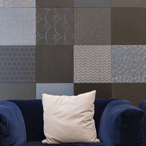 Lavaoptikfliesen - ITESSUTI - Nero Sicilia - Relief / für den Innenraum / Wand