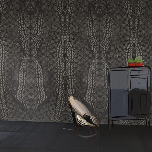 Lavaoptikfliesen - IRICAMI - Nero Sicilia - Relief / für den Innenraum / Wand