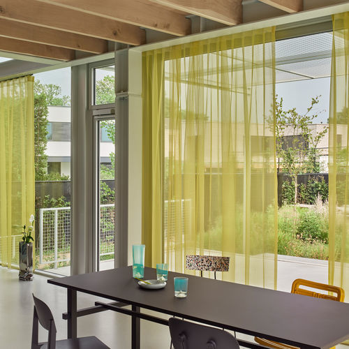 Einfarbige Gardine - AURA 60 - KENDIX - Trevira CS® / Polyester / transparent