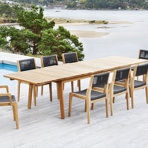 Moderner Esstisch - 250 109 SKAGEN - OASIQ - Teakholz / Gestell aus Teakholz / rechteckig