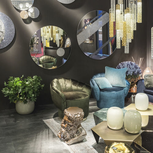 Klassischer Sessel - KIDMAN - VGnewtrend - Leder / Kunstfell / Stoff