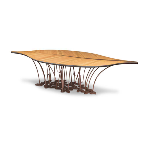Moderner Tisch - LEAF FENICE - VGnewtrend - Metall / Holz / Gestell aus Metall