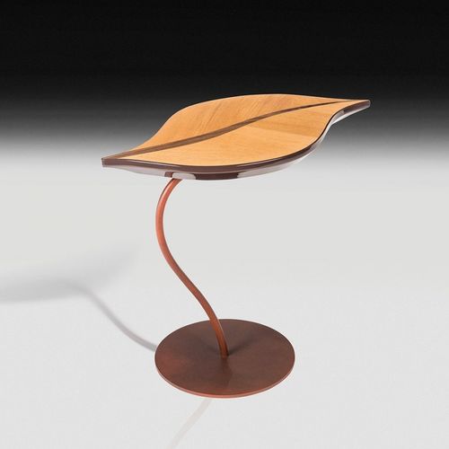 Lampentisch / originelles Design - FENICE - VGnewtrend - Holz / Gestell aus gestrichenem Metall / mit Mittelfuß