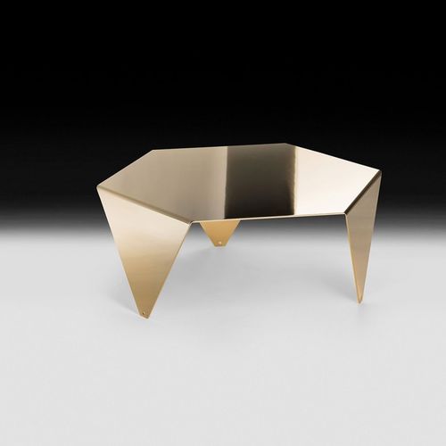 Moderner Couchtisch - RUCHE G - VGnewtrend - aus lackiertem Metall / Gestell aus Metall / sechseckig