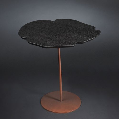 Moderner Lampentisch - ANDY MONO - VGnewtrend - Eiche / Gestell aus gestrichenem Metall / mit Mittelfuß