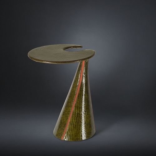 Lampentisch / originelles Design - MILANO - VGnewtrend - Harz / Synthetikfaser / Leder