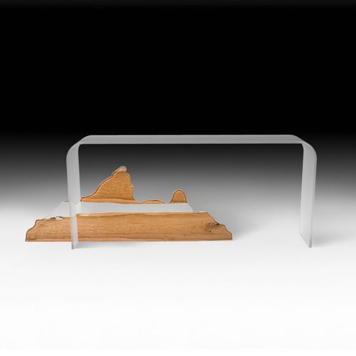 Konsolentisch / originelles Design - MOUNTAIN ALTAR - VGnewtrend - Glas / Gestell aus Holz / Gestell aus Glas