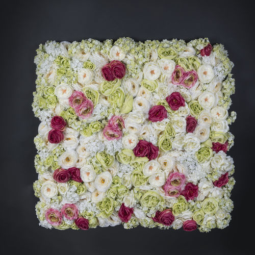 Synthetik-Wandbegrünung - ROSE - VGnewtrend - kundenspezifisch / modulare Platte / Blumen