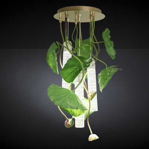 Kronleuchter / originelles Design - LOTUS DICHONDRA - VGnewtrend - Glas / 3 Glühbirnen / 6 Glühbirnen