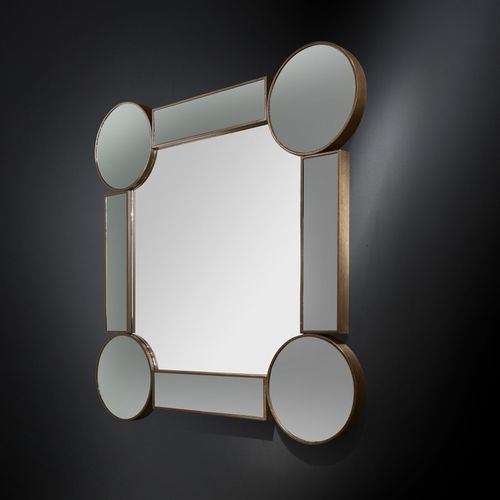 Wandmontierter Spiegel - DRUMMOND - VGnewtrend - modern / quadratisch / Holz