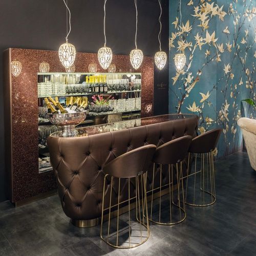 Bartheke - GLITTER  - VGnewtrend - Messing / Stoff / Glas