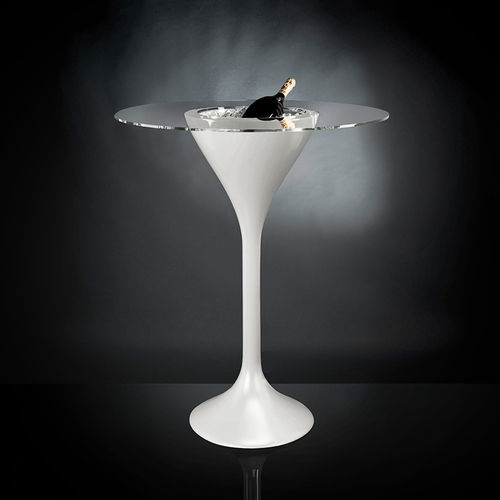 Moderner Stehtisch - COCKTAIL TIME RUSTY BIG - VGnewtrend - Glas / Polyethylen mit niedriger Dichte (LDPE) / Gestell aus Polyethylen