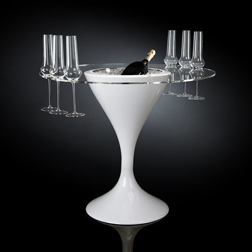 Moderner Stehtisch - COCKTAIL TIME RUSTY SMALL - VGnewtrend - Glas / Polyethylen mit niedriger Dichte (LDPE) / Gestell aus Polyethylen