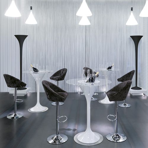 Moderner Barhocker - RUSTY - VGnewtrend - Leder / Stoff / Gestell aus rostfreiem Edelstahl