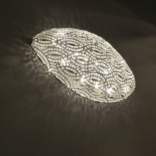 Moderne Wandleuchte - ARABESQUE AIRSHIP - VGnewtrend - für den Innenraum / Edelstahl / Kristall