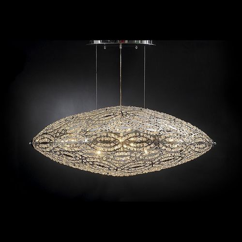 Hängelampe - ARABESQUE AIRSHIP - VGnewtrend - Edelstahlgewebe / poliertes Metall / modern