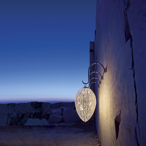 Wandleuchte / originelles Design - ARABESQUE EGG - VGnewtrend - für Außenbereich / Edelstahl / Kristall