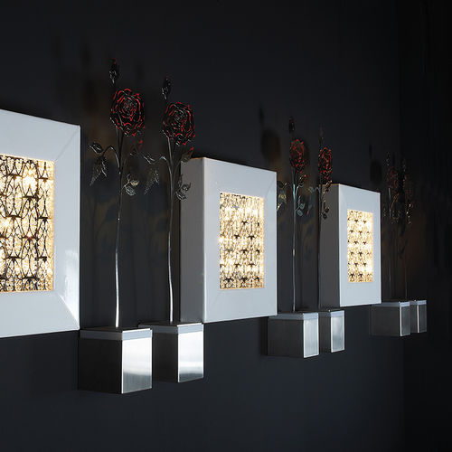 Moderne Wandleuchte - ARRAS SMALL - VGnewtrend - für den Innenraum / Edelstahl / Leder