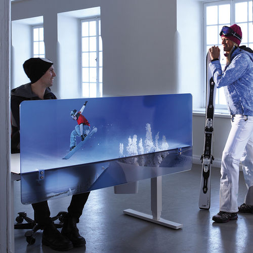 Tisch-Bürotrennwand - SCREENIT PLEXI - Götessons - Glas / Laminat
