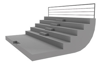 Fertigbau-Sitztribüne - S05 - c.m.c.2. 0 - Stahlbeton