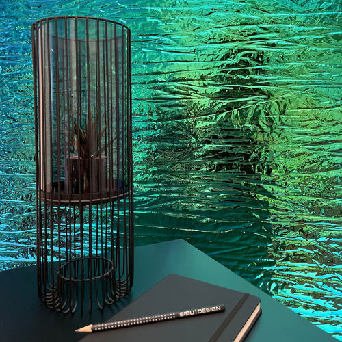 Dekorplatte für Wand - SL CRASHED Aqua - SIBU DESIGN - für Möbel / Verkleidung / Möbel