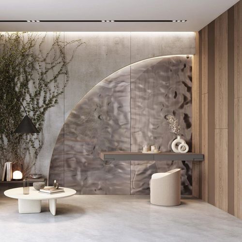 PET-Dekorplatte - SL OCEAN Anthracite AR - SIBU DESIGN - Polystyrol / texturiert / Hochglanz
