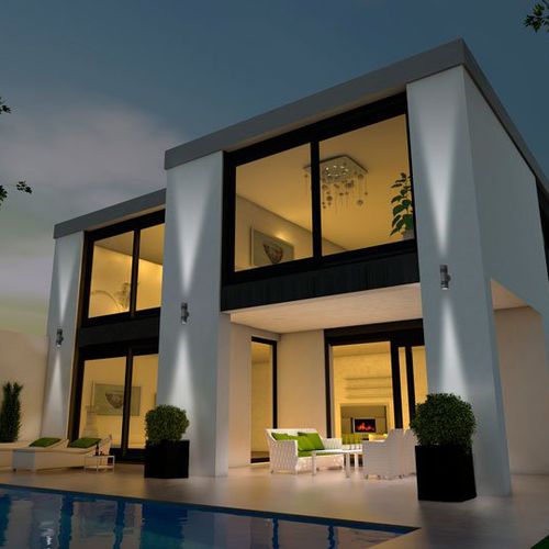 Moderne Wandleuchte - GIANUS - Professional Lighting Genius s.r.l. - für Außenbereich / anodisiertes Aluminium / rund