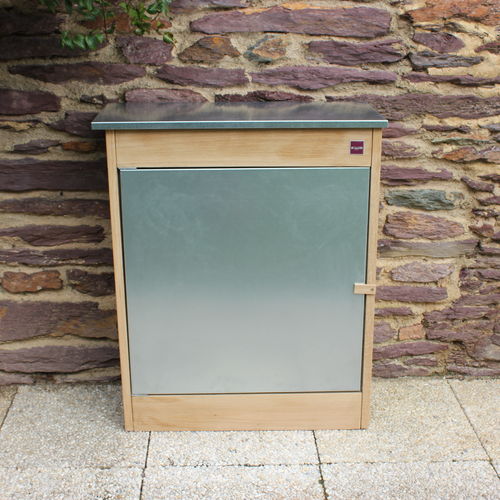 Gartenschlauchtrommel / galvanisiertem Stahl - KUB BRASERO - Holz