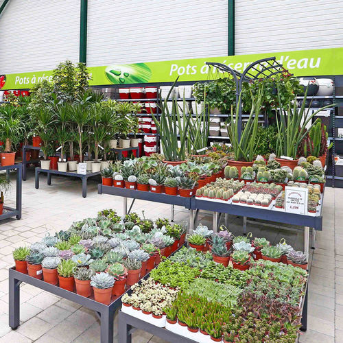 Mehrzweck-Präsentierregal - GARDEN CENTRES - Gondella - für Pflanzen / wandmontiert / Metall