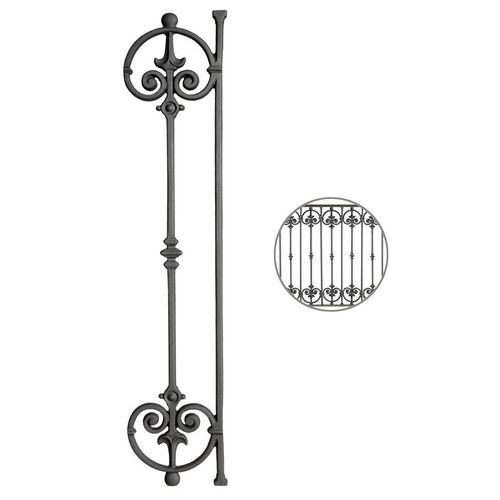 Gusseisengeländer - BR 14 - Ghisarredo - Platten / für Außenbereich / für Balkon