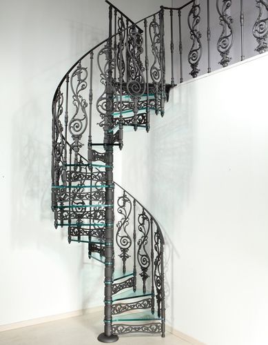 Wendeltreppe - C 162 - Ghisarredo - Glasstufen / mit Stahlstruktur / für Privatgebrauch