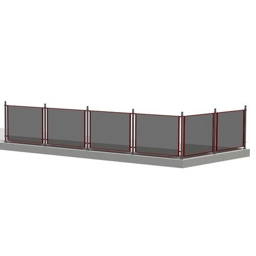 Stahlschutzgeländer - T3 - Ghisarredo - Gusseisen / Polycarbonat