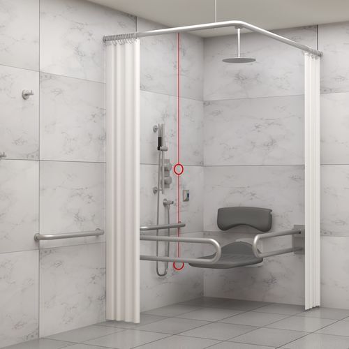 Edelstahl-Dusche - PRESTIGE DOC M - Dolphin Solutions Ltd - für Gewerbegebrauch / behindertenfreundlich