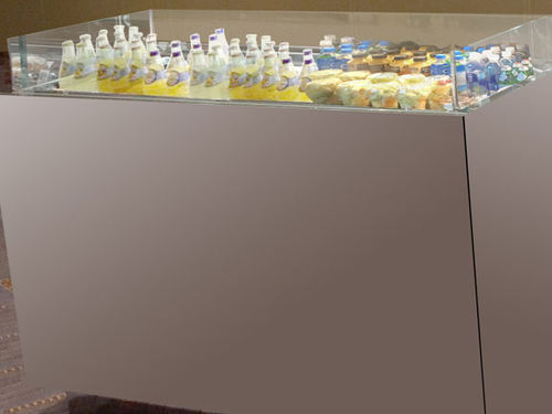 Inselkühlvitrine - GEM GRAB AND GO - Oscartek - für Einzelhandel / Edelstahl / ohne Tür