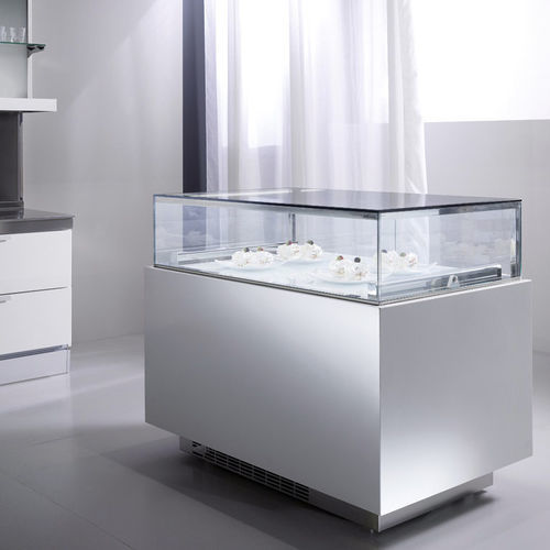 Inselkühlvitrine - GEM DELI - Oscartek - für Konditoreien / Edelstahl / weiß