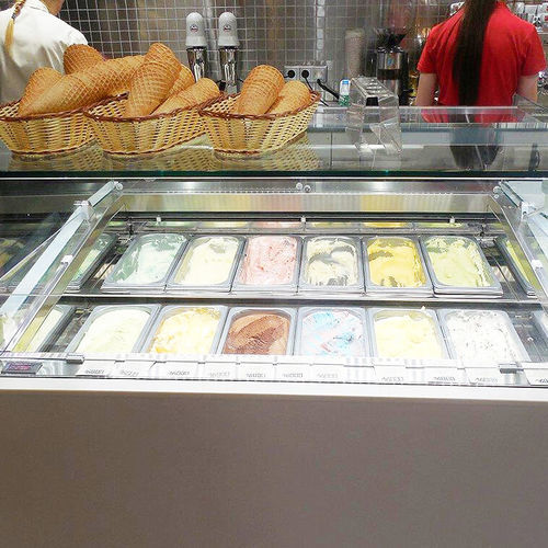 Verkaufskühlvitrine - GEM R4 GELATO - Oscartek - für Einzelhandel / Edelstahl / mit Schiebetür
