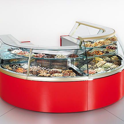 Verkaufskühlvitrine - CLASSIC - Oscartek - für Einzelhandel / Edelstahl / mit Tür
