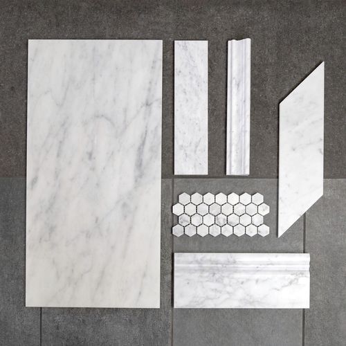 Natursteinfliesen - CARRARA - NEMO TILE - poliert / für den Innenraum / Wand