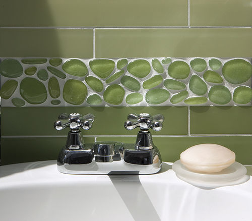 Glasmosaikfliese - AGATES - NEMO TILE - poliert / für den Innenraum / für Badezimmer