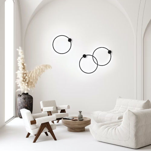 Moderne Wandleuchte - AROS - Nexia - für den Innenraum / Aluminium / rund