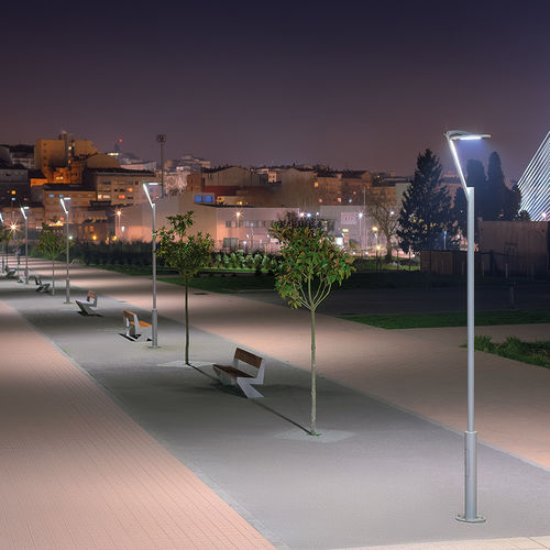Straßenlaterne - ROUND - Setga - modern / Aluminium / mit Diffusor aus Hartglas
