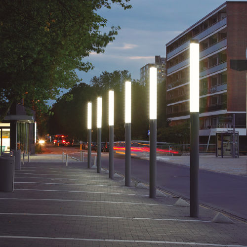 Moderne Leuchtsäule - DFT - Setga - Edelstahl / PMMA / LED